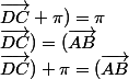 (\vec{AB};\vec{AD})+(\vec{DA};\vec{DC})=(\vec{AB};\vec{AD})+(\vec{AD};\vec{DC})+\pi=(\vec{AB};\vec{DC}+\pi)=\pi
