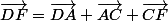 \vec{DF}=\vec{DA}+\vec{AC}+\vec{CF}