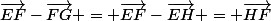 \vec{EF}-\vec{FG} = \vec{EF}-\vec{EH} = \vec{HF}
