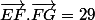 \vec{EF}.\vec{FG}=29