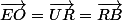\vec{EO}=\vec{UR}=\vec{RB}