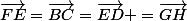 \vec{FE}=\vec{BC}=\vec{ED} =\vec{GH}
