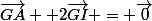 \vec{GA}+ 2\vec{GI} = \vec{0}