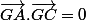 \vec{GA}.\vec{GC}=0
