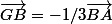 \vec{GB}=-1/3\vec{BA}