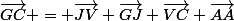 \vec{GC} = \vec{JV}+\vec{GJ}+\vec{VC}+\vec{AA}