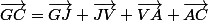 \vec{GC}=\vec{GJ}+\vec{JV}+\vec{VA}+\vec{AC}