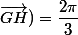 Mes(\vec{u} ;\vec{GH})=\dfrac{2\pi}{3}