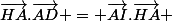 \vec{HA}.\vec{AD} = \vec{AI}.\vec{HA} 