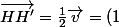 \vec{HH'}=\frac{1}{2}\vec{v}=(1;-1)