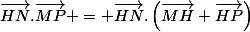 \vec{HN}.\vec{MP} = \vec{HN}.\left(\vec{MH}+\vec{HP}\right)
