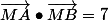 \vec{MA}\bullet\vec{MB}=7
