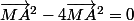 \vec{MA}^2-4\vec{MA}^2=0
