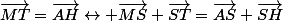 \vec{MT}=\vec{AH}\leftrightarrow \vec{MS}+\vec{ST}=\vec{AS}+\vec{SH}