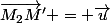 \vec{M_2M}' = \vec{u}