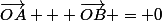 \vec{OA} + \vec{OB} = 0