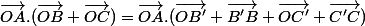 \vec{OA}.(\vec{OB}+\vec{OC})=\vec{OA}.(\vec{OB'}+\vec{B'B}+\vec{OC'}+\vec{C'C})