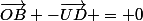 \vec{OB} -\vec{UD} = 0