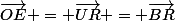 \vec{OE} = \vec{UR} = \vec{BR}