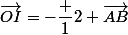 \vec{OI}=-\dfrac 12 \vec{AB}