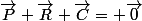 \vec{P}+\vec{R}+\vec{C}= \vec{0}