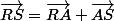 \vec{RS}=\vec{RA}+\vec{AS}