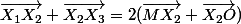 \vec{X_1X_2}+\vec{X_2X_3}=2(\vec{MX_2}+\vec{X_2O})