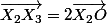 \vec{X_2X_3}=2\vec{X_2O}