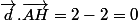 \vec{d}.\vec{AH}=2-2=0