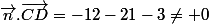 \vec{n}.\vec{CD}=-12-21-3\neq 0