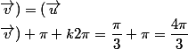 (-\vec{u};\vec{v})=(\vec{u};\vec{v})+\pi+k2\pi=\dfrac{\pi}{3}+\pi=\dfrac{4\pi}{3}