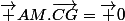 \vec {AM}\ .\vec{CG}=\vec 0}\