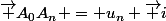 \vec {A_0A_n} = u_n \vec i
