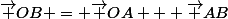 \vec {OB} = \vec {OA} + \vec {AB}