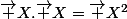 \vec {X}.\vec {X}=\vec {X}^2
