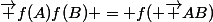 \vec {f(A)f(B)} = f( \vec {AB})