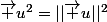 \vec u^2=||\vec u||^2