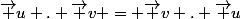 \vec u . \vec v = \vec v . \vec u