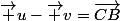 \vec u-\vec v=\vec{CB}