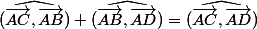 \widehat{(\vec{AC},\vec{AB})}+\widehat{(\vec{AB},\vec{AD})}=\widehat{(\vec{AC},\vec{AD})}