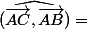 \widehat{(\vec{AC},\vec{AB})}=\;-\;\frac\pi4\mod2\pi