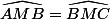 \widehat{AMB}=\widehat{BMC}