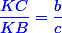 {\blue{\dfrac{KC}{KB}=\dfrac{b}{c}\&nbsp;&nbsp;\lambda)\dfrac{c}{b}}}