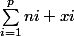 {\sum_{i=1}^{p}{ni xi&sup2; - moyenne^2}