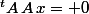 {}^tA\,A\,x= 0