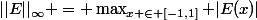 ||E||_{\infty} = \max_{x \in [-1,1]} |E(x)|