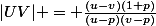 |UV| = \frac{(u-v)(1+p)}{(u-p)(v-p)}
