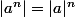 |a^n|=|a|^n