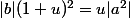 |b|(1+u)^2=u|a^2|
