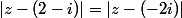 |z-(2-i)|=|z-(-2i)|